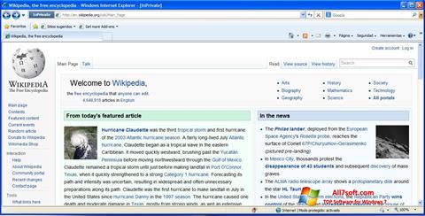 Screenshot Internet Explorer untuk Windows 7
