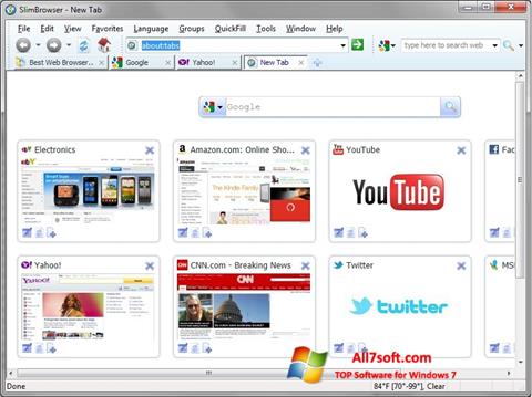 Screenshot SlimBrowser untuk Windows 7
