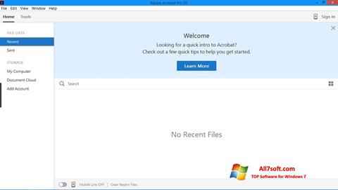 Screenshot Adobe Acrobat Pro untuk Windows 7
