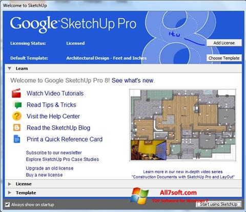 Screenshot Google SketchUp Pro untuk Windows 7