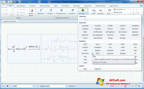Screenshot MathCAD untuk Windows 7