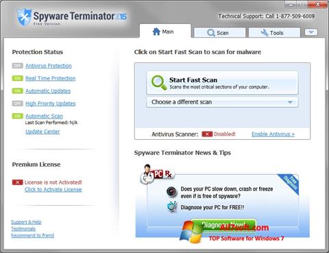 Screenshot Spyware Terminator untuk Windows 7