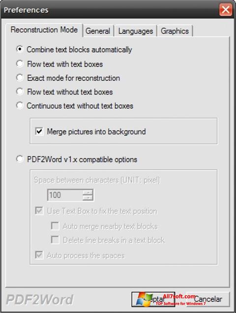 Screenshot PDF2Word untuk Windows 7