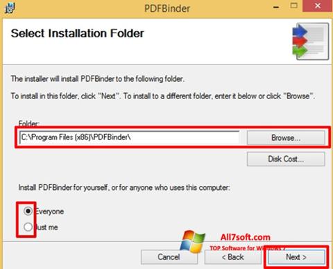 Screenshot PDFBinder untuk Windows 7
