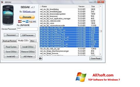 Screenshot BBSAK untuk Windows 7