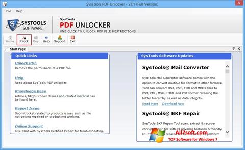Screenshot PDF Unlocker untuk Windows 7