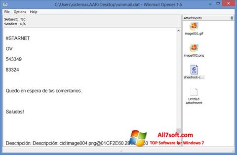 Screenshot Winmail Opener untuk Windows 7