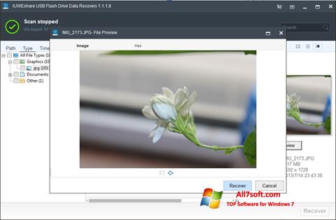 Screenshot USB Flash Drive Recovery untuk Windows 7