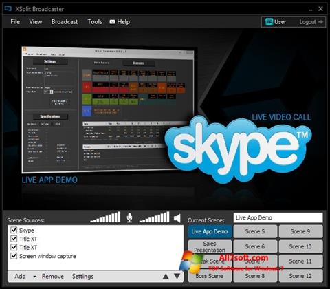 Screenshot XSplit Broadcaster untuk Windows 7
