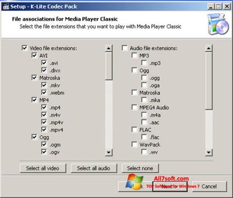 Screenshot K-Lite Codec Pack untuk Windows 7