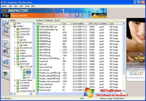 Screenshot PC Inspector File Recovery untuk Windows 7