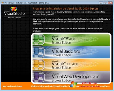 Screenshot Microsoft Visual Studio untuk Windows 7