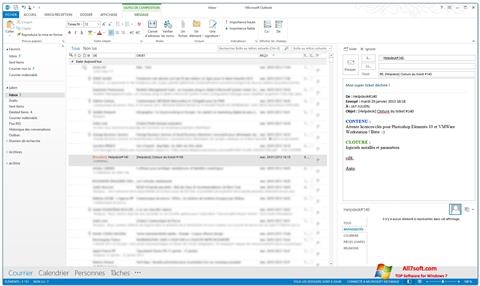 Screenshot Microsoft Outlook untuk Windows 7