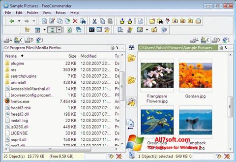 Screenshot FreeCommander untuk Windows 7