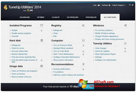 Screenshot TuneUp Utilities untuk Windows 7