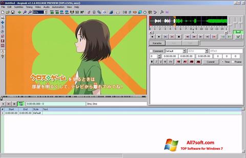 Screenshot Aegisub untuk Windows 7