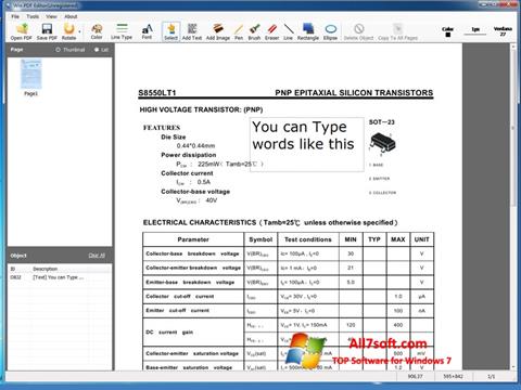 Screenshot PDF Editor untuk Windows 7