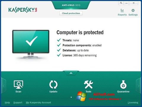 Screenshot Kaspersky AntiVirus untuk Windows 7