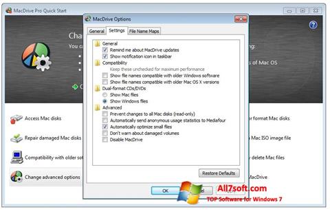 Screenshot MacDrive untuk Windows 7