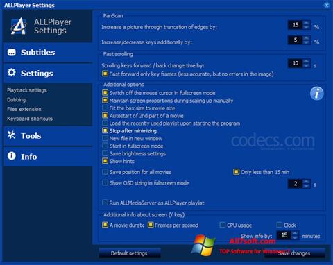 Screenshot ALLPlayer untuk Windows 7