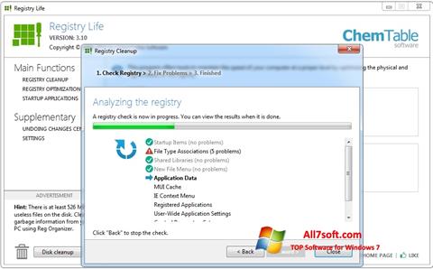 Screenshot Registry Life untuk Windows 7