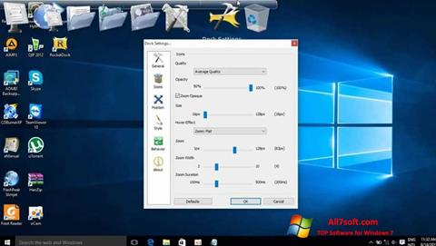 Screenshot RocketDock untuk Windows 7