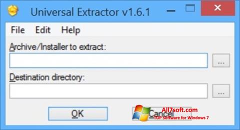 Screenshot Universal Extractor untuk Windows 7