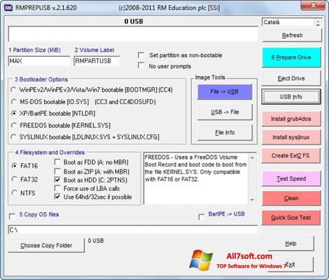 Screenshot RMPrepUSB untuk Windows 7