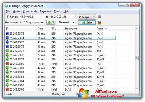 Screenshot Angry IP Scanner untuk Windows 7