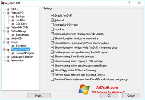 Screenshot AnyDVD untuk Windows 7