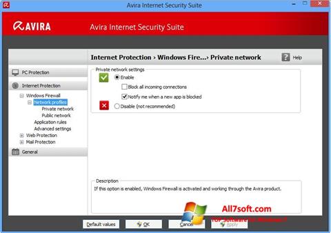 Screenshot Avira Internet Security untuk Windows 7