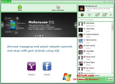 Screenshot ICQ untuk Windows 7