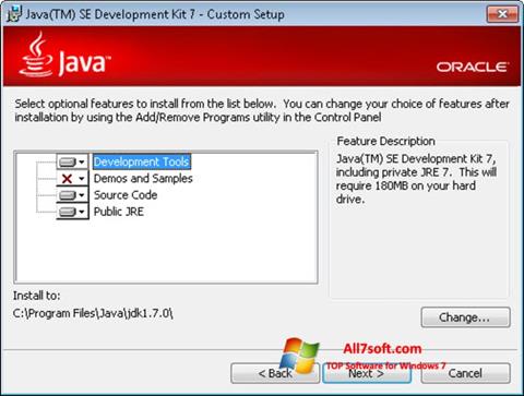 Screenshot Java Development Kit untuk Windows 7