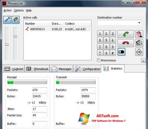 Screenshot PhonerLite untuk Windows 7