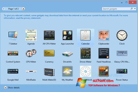 Screenshot 8GadgetPack untuk Windows 7