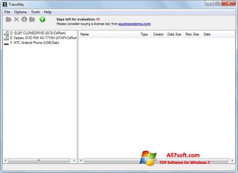 Screenshot TransMac untuk Windows 7
