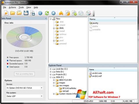 Screenshot Astroburn Lite untuk Windows 7