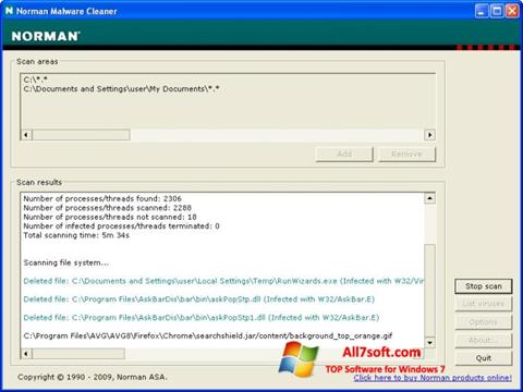 Screenshot Norman Malware Cleaner untuk Windows 7