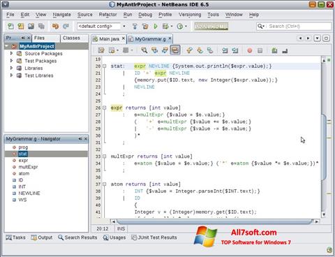 Screenshot NetBeans untuk Windows 7