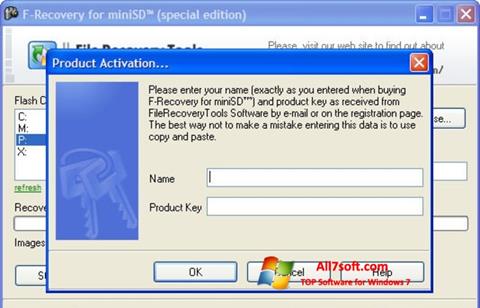Screenshot F-Recovery SD untuk Windows 7