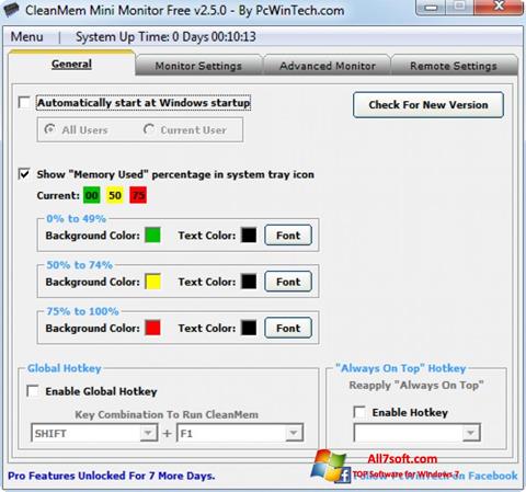 Screenshot CleanMem untuk Windows 7