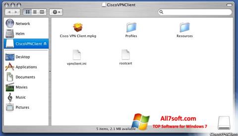 Screenshot Cisco VPN Client untuk Windows 7