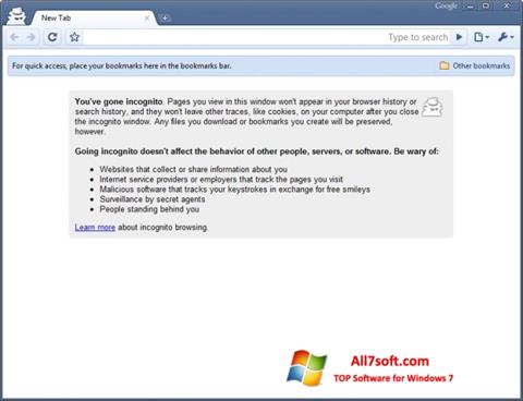 Screenshot Google Chrome Beta untuk Windows 7