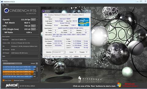 Screenshot CINEBENCH untuk Windows 7