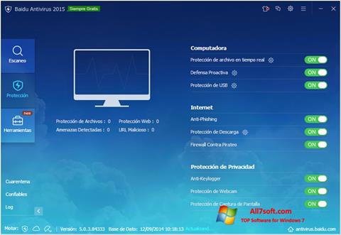 Screenshot Baidu Antivirus untuk Windows 7