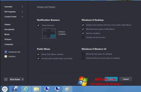 Screenshot Pokki untuk Windows 7