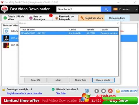 Screenshot Fast Video Downloader untuk Windows 7