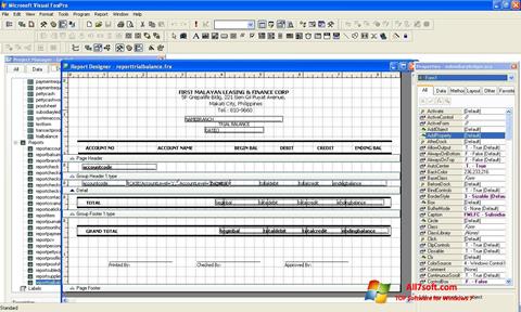 Screenshot Microsoft Visual FoxPro untuk Windows 7