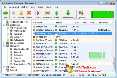 Screenshot Internet Download Accelerator untuk Windows 7