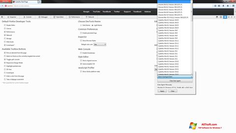 Screenshot Cyberfox untuk Windows 7